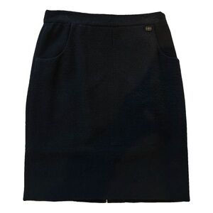 LIKE NEW SIZE 44/US 10-12 CHANEL Elegant Black Pencil Skirt